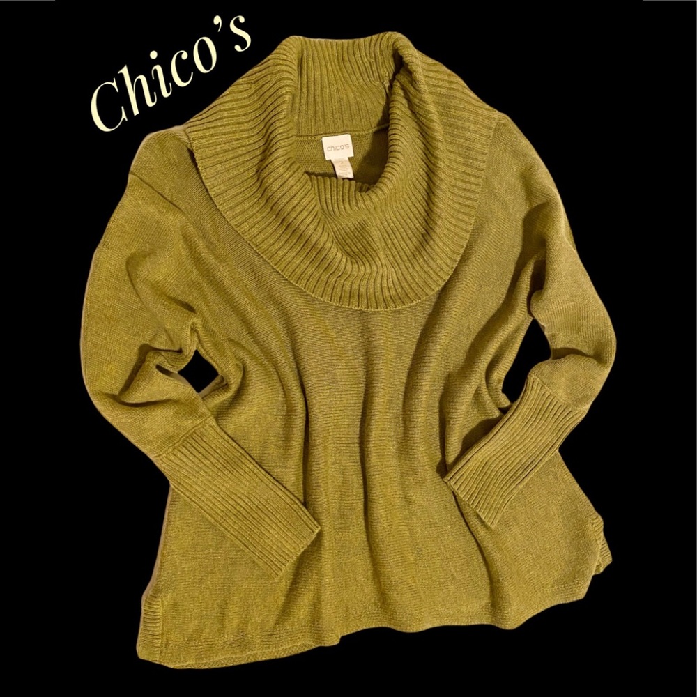Chico’s Cozy Size 2 Cowl Neck Sweater Tunic